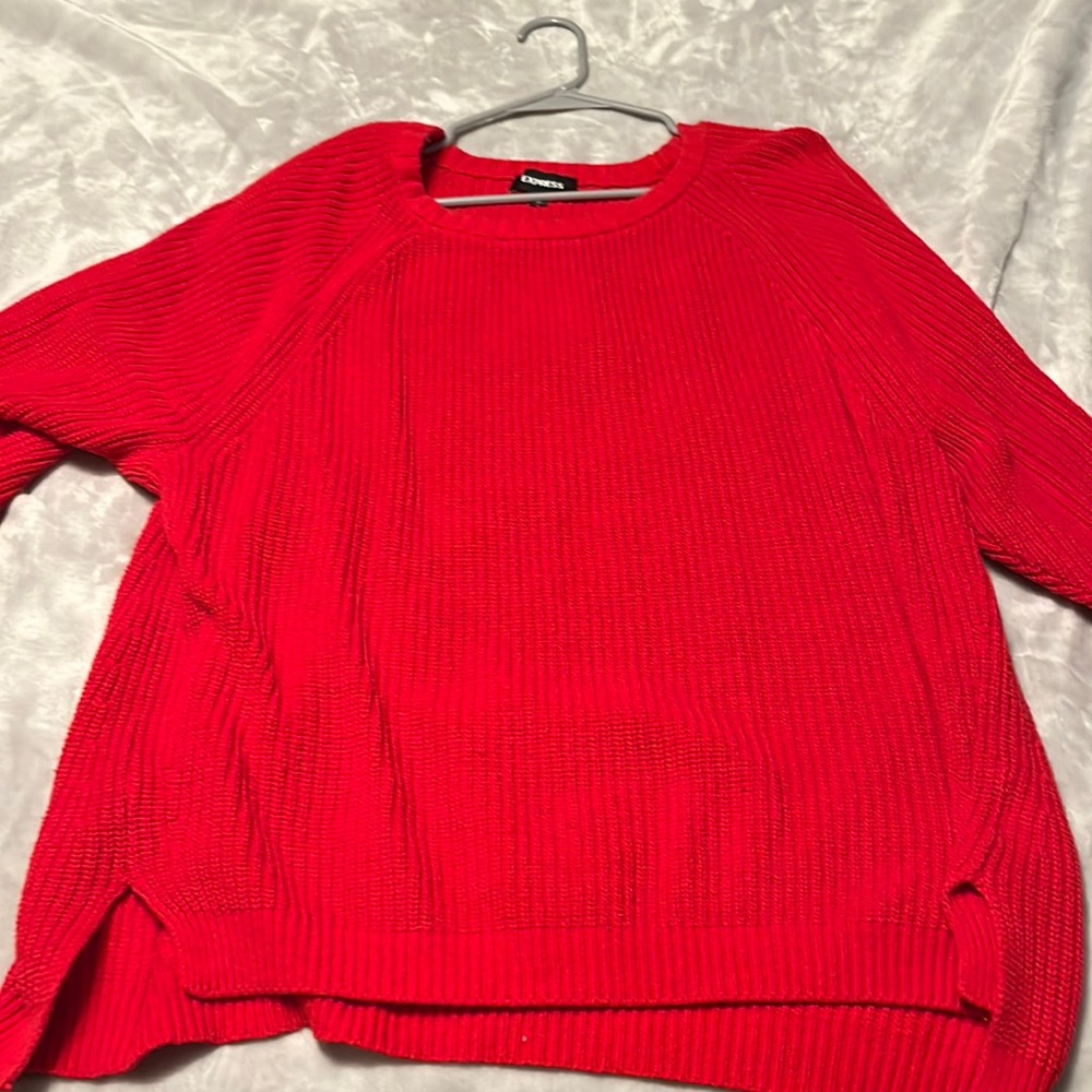 Express Women’s XL red Valentine’s Day sweater